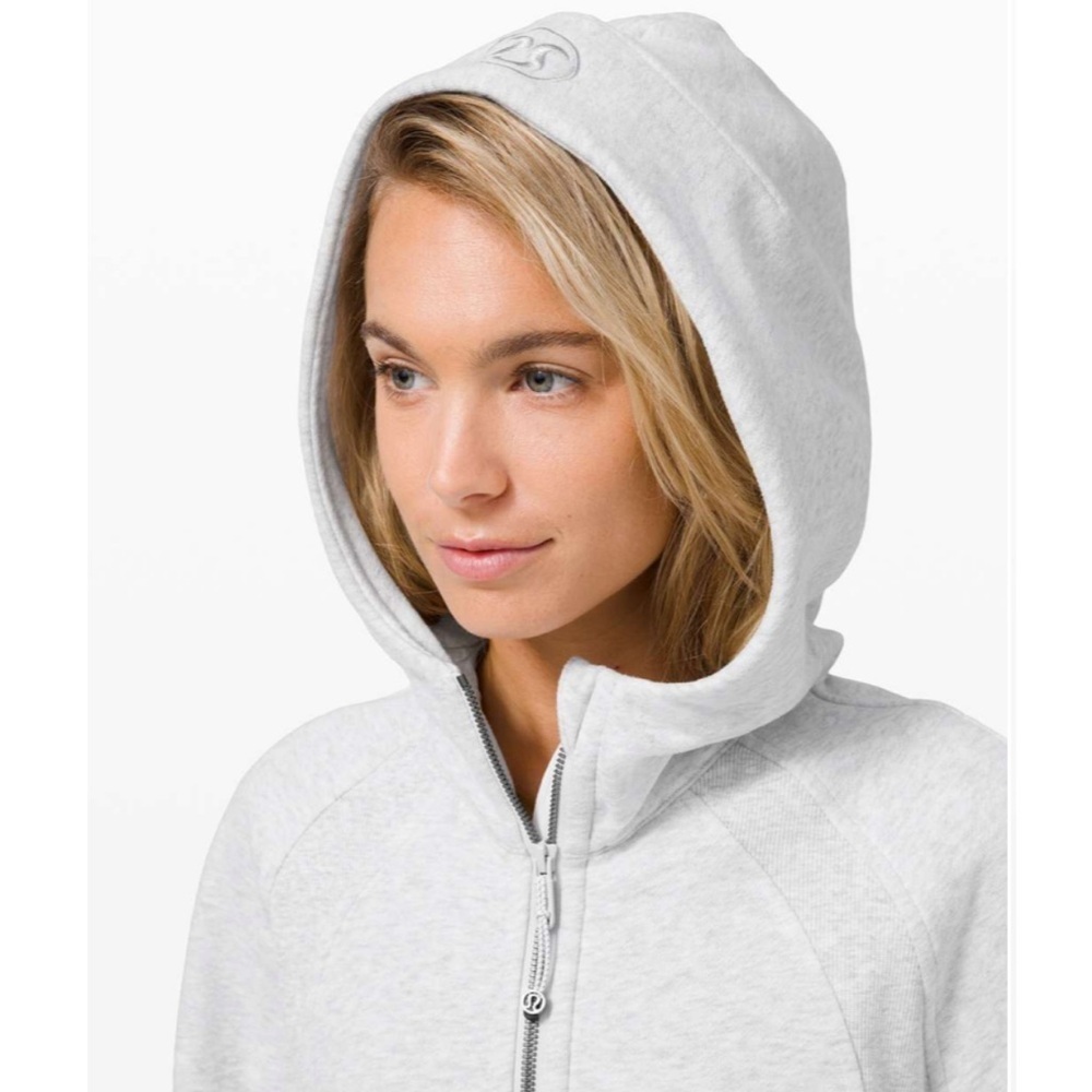 Lululemon Scuba Oversized 1/2 Zip Hoodie Heathered Core Ultra Light Grey XS/S - Picture 2 of 14
